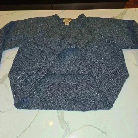 Woolrich V-Neck Long Sleeve Wool Sweater Blue Womens Size Medium - Picture 5 of 8